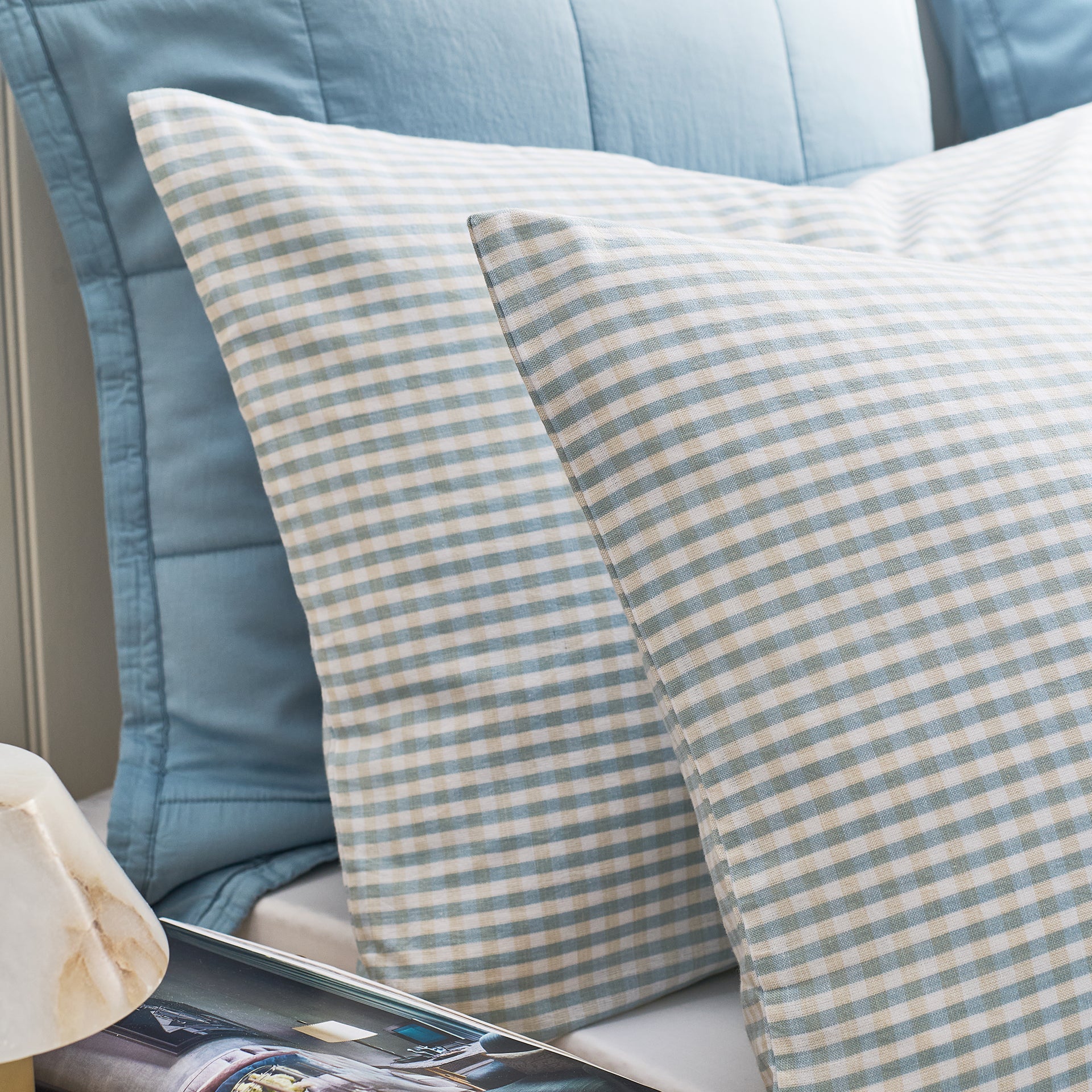 Gingham Yarn Dye Standard Pillowcase Pair - Image 3