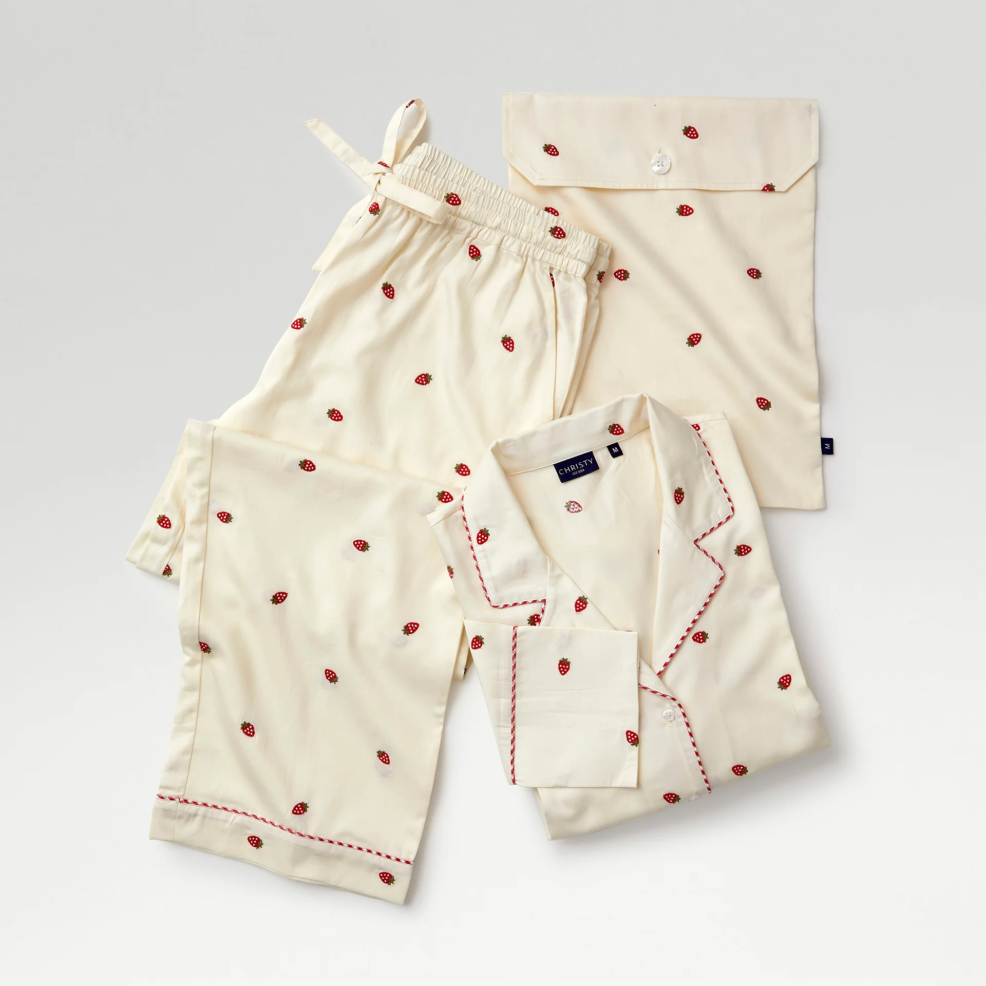 Strawberry Embroidery PJ's - Image 2