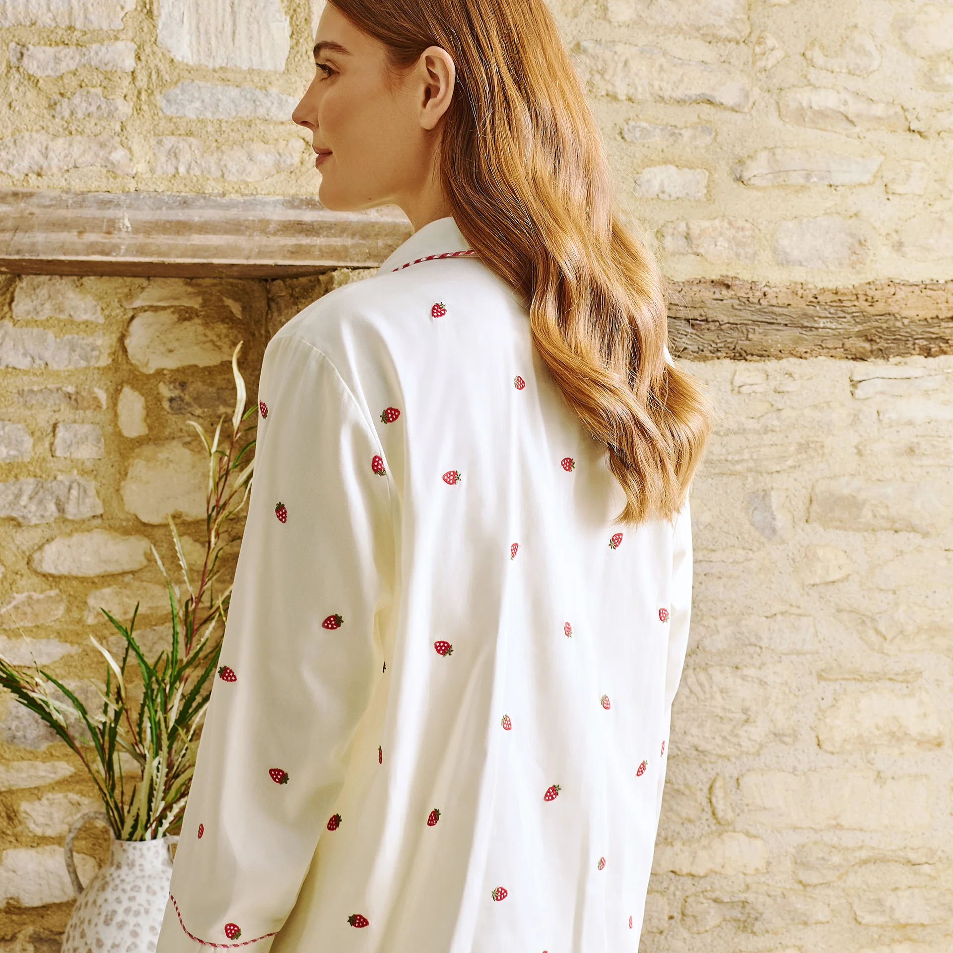 Strawberry Embroidery PJ's - Image 4