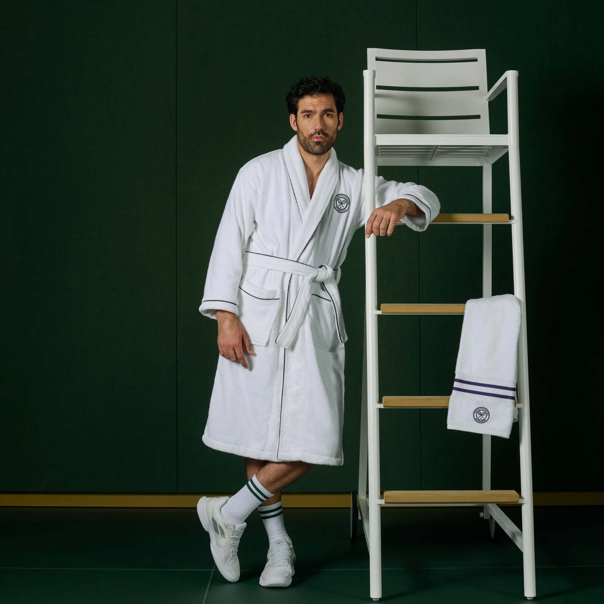 Wimbledon Baseline Stripe Towel Pair - Image 18